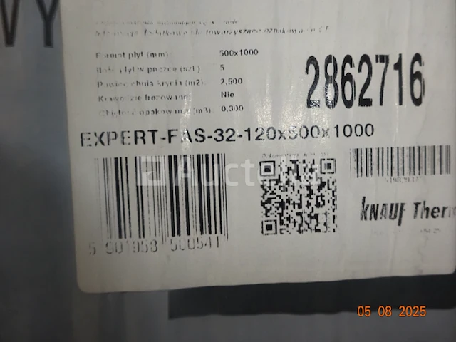 +/- 140 balen knauf isolatie 32-20x500x1000 - afbeelding 1 van  5