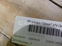 +- 15 m 95 mm² flexibele kabel, +- 31 m 95 mm² zwarte flexibele kabel, +- 48 m 12g 1,5 mm² flexibele kabel - afbeelding 6 van  9