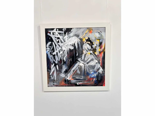 - nozvu 2024, acrylverf - uniek kunstwerk 1/1 - 90x90 cm - ingelijst. 105x105 cm (schatting) - afbeelding 1 van  8