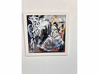 - nozvu 2024, acrylverf - uniek kunstwerk 1/1 - 90x90 cm - ingelijst. 105x105 cm (schatting) - afbeelding 2 van  8