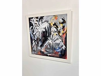 - nozvu 2024, acrylverf - uniek kunstwerk 1/1 - 90x90 cm - ingelijst. 105x105 cm (schatting) - afbeelding 3 van  8