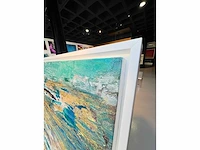 -elvira lopez - handgemaakt - 1/1 kunstwerk - "abstract see" n°3 - 100x150 cm - ingelijst - uitzonderlijk - afbeelding 3 van  8