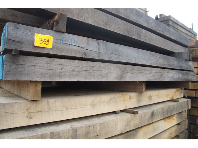 0,18 m³ eiken balken 100x100 - afbeelding 1 van  2
