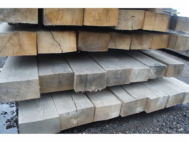 0,21 m³ eiken balken 80x150 - afbeelding 4 van  4