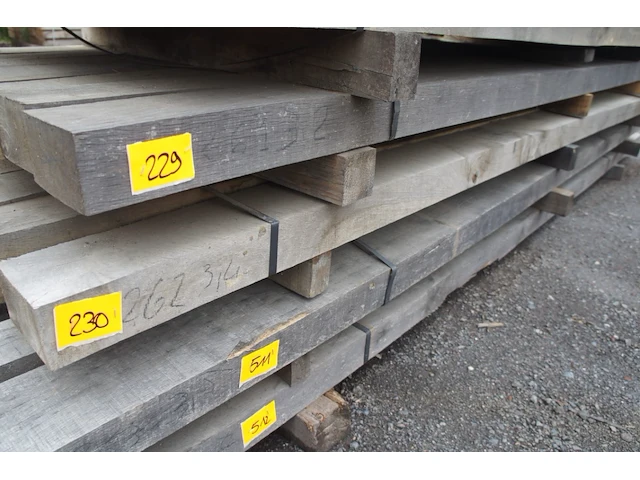 0,27 m³ eiken balken 80x150 - afbeelding 1 van  4