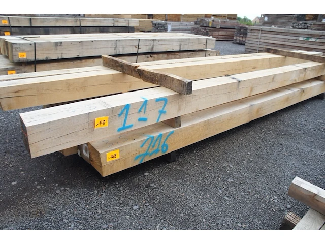 0,32 m³ eiken balken 150x150 - afbeelding 1 van  4