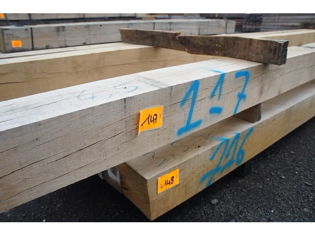 0,32 m³ eiken balken 150x150 - afbeelding 2 van  4