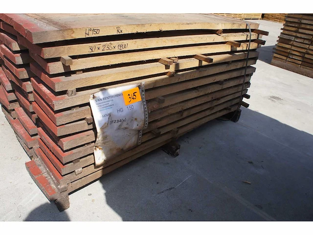 0,42 m³ eiken planken 30mm rustiek - afbeelding 1 van  4