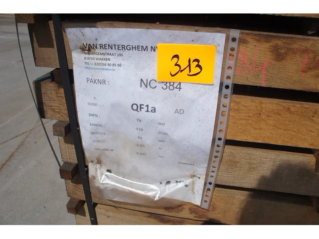 0,45 m³ eiken kepers 70x70mm - afbeelding 2 van  4