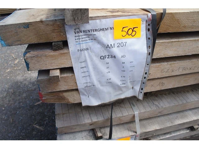 0,45 m³ eiken planken 54mm - afbeelding 2 van  4