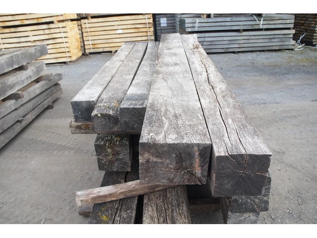 0,45 m³ oude eiken balken - afbeelding 3 van  4