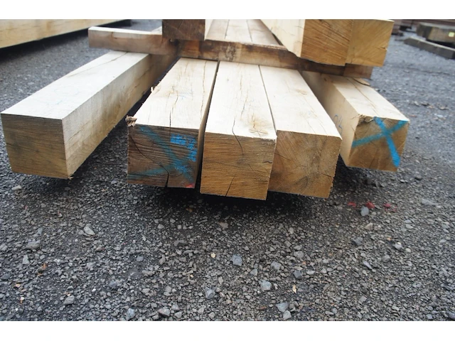 0,47 m³ eiken balken 150x150 - afbeelding 2 van  3