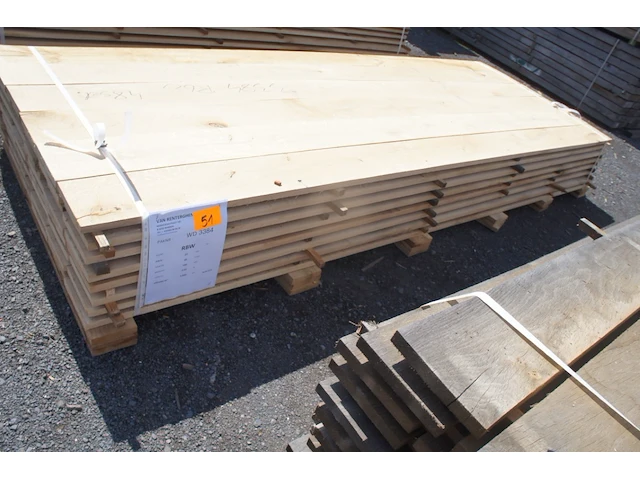 0,58 m³ eiken planken 22mm - afbeelding 1 van  4