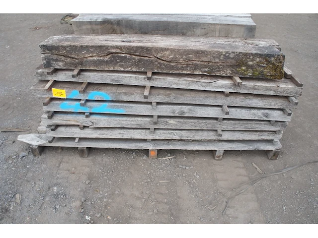 0,59 m³ oude eiken balken 60mm - afbeelding 1 van  3