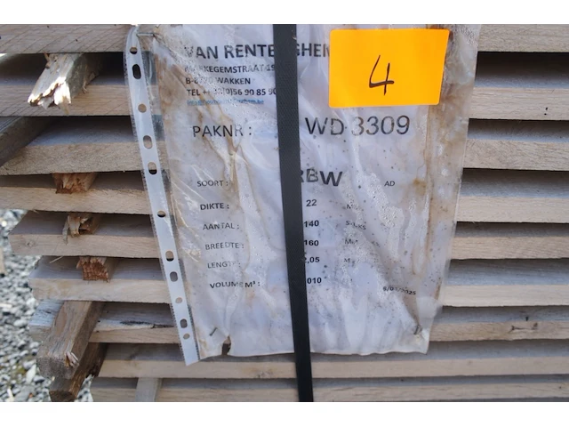 0,61 m³ eiken planken 22mm - afbeelding 2 van  4
