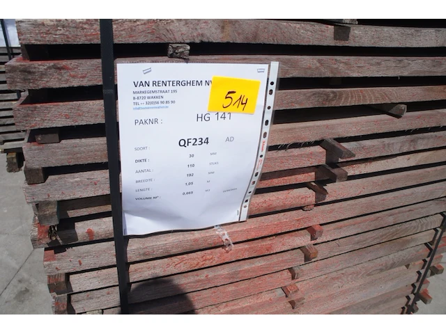 0,67 m³ eiken planken 30mm rustiek - afbeelding 2 van  4