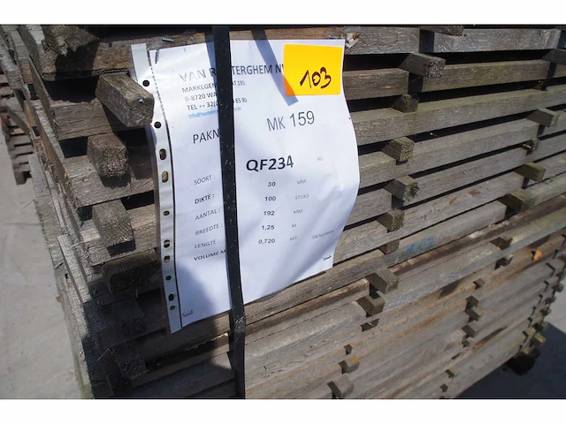 0,72 m³ eiken planken 30mm rustiek - afbeelding 2 van  4