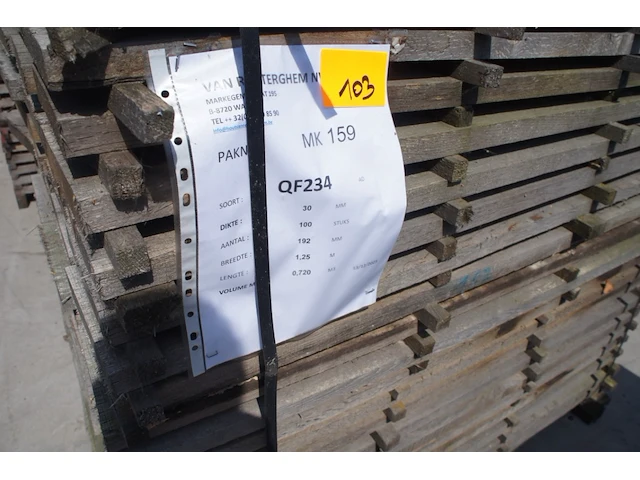 0,72 m³ eiken planken 30mm rustiek - afbeelding 2 van  4