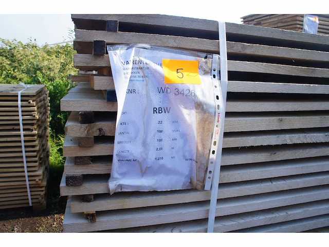 0,78 m³ eiken planken 22mm - afbeelding 2 van  4