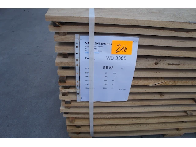 0,78 m³ eiken planken 22mm - afbeelding 2 van  4