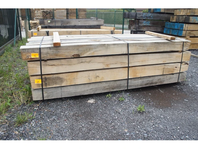 0,79 m³ eiken balken 150x150 - afbeelding 1 van  4