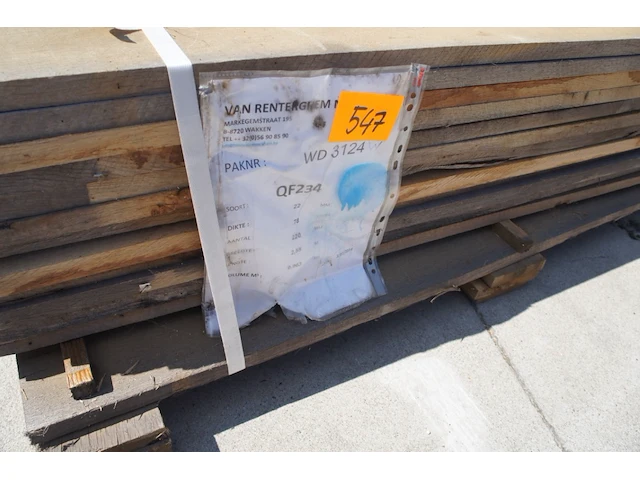 0,83 m³ eiken planken 22mm - afbeelding 2 van  4