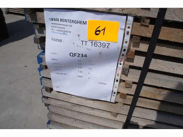 0,83 m³ eiken planken 30mm rustiek - afbeelding 2 van  5