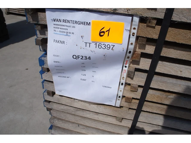0,83 m³ eiken planken 30mm rustiek - afbeelding 2 van  5