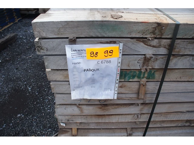 0,86 m³ padouk 65mm - afbeelding 2 van  4