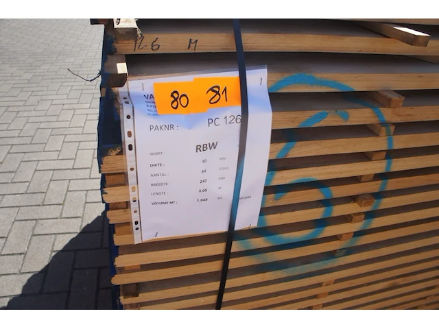 0,92 m³ eiken planken 30mm - afbeelding 2 van  4