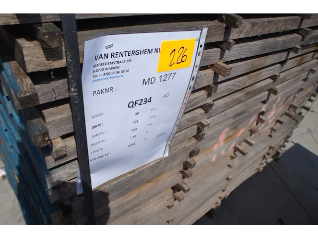 0,95 m³ eiken planken 30mm rustiek - afbeelding 2 van  4