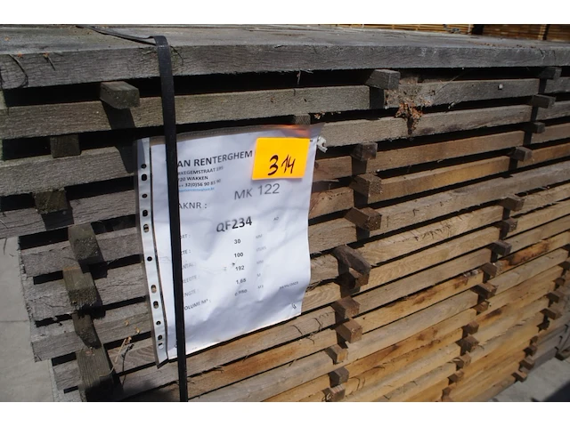 0,95 m³ eiken planken 30mm rustiek - afbeelding 2 van  4