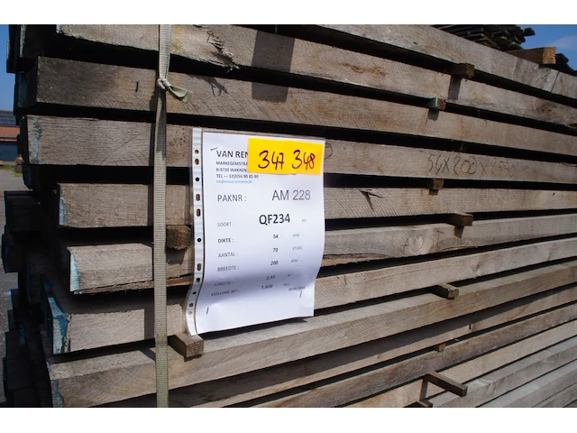 0,96 m³ eiken planken 54mm - afbeelding 2 van  4