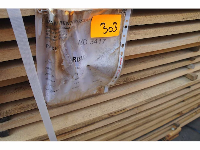 0,99 m³ eiken planken 22mm - afbeelding 2 van  3