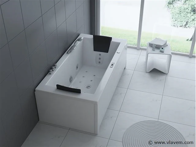 1 à 2 persoons whirlpool massagebad - half vrijstaand - afbeelding 1 van  16