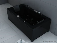 1 à 2 persoons whirlpool massagebad hoogglans zwart - afbeelding 4 van  4