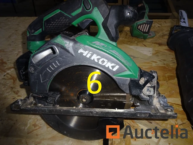 1 accu-slijpmachine, 1 accu-handcirkelzaag met accu maar zonder hikoki-oplader - afbeelding 3 van  5
