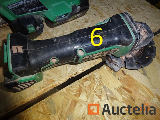 1 accu-slijpmachine, 1 accu-handcirkelzaag met accu maar zonder hikoki-oplader - afbeelding 5 van  5