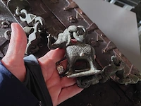 1 antiek houten kistje met div deco - afbeelding 4 van  13