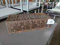 1 antiek houten kistje met div deco - afbeelding 6 van  13