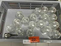 1 bak met glazen suikerpotjes - afbeelding 2 van  3