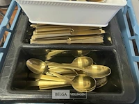 1 bak met goudkleurig bestek - afbeelding 3 van  7