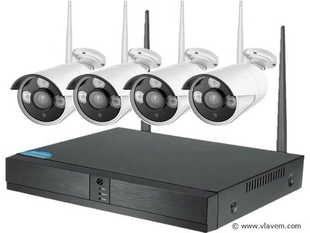 1 cctv beveiligingscamera set draadloos 4 cameras cctv-4 - afbeelding 2 van  4