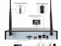 1 cctv beveiligingscamera set draadloos 4 cameras cctv-4 - afbeelding 4 van  4