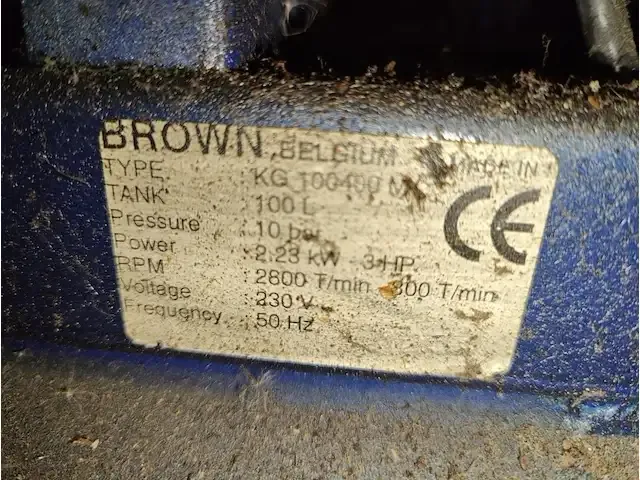 1 compressor 100b400 braun 100l - afbeelding 4 van  6