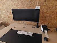 1 curved beeldscherm samsung c34h890wgr - afbeelding 1 van  6