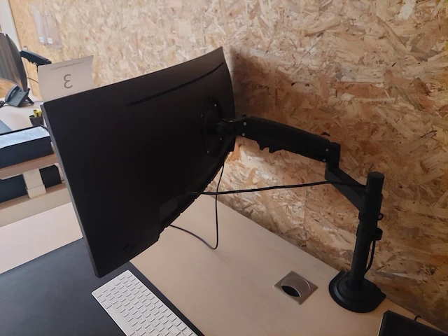 1 curved beeldscherm samsung c34h890wgr - afbeelding 3 van  6