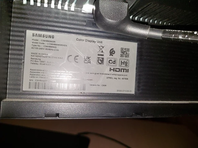 1 curved beeldscherm samsung c34h890wgr - afbeelding 4 van  6