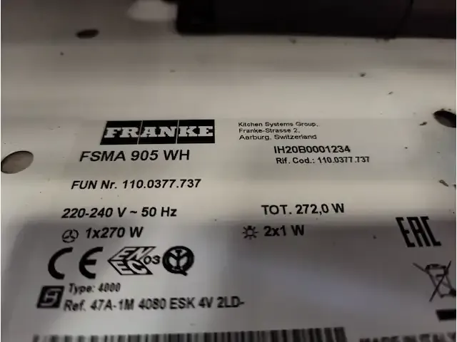 1 dampkap franke mf sma 905wh - afbeelding 2 van  5