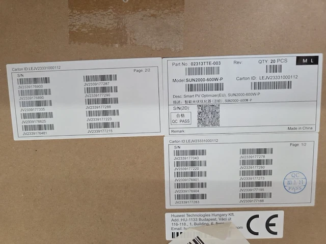 1 doos huawei sun2000-600w-p smart pv optimizer - afbeelding 4 van  8